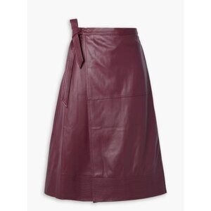 NWT Jonathan Simkhai Bia Vegan Leather Wrap Skirt